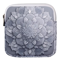 Flower Ornament Graphic Ornate Mini Square Pouch by Bedest