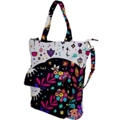 Rainbow Fun Cute Minimal Doodle Shoulder Tote Bag by Bedest