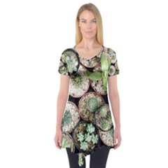 Cactus Nature Plant Desert Short Sleeve Tunic 