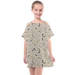 Graphic Decor Backdrop Kids  One Piece Chiffon Dress