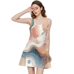 Abstract Pastel Waves Organic Inside Out Racerback Dress by Grandong