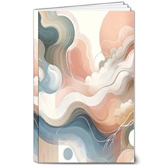 Abstract Pastel Waves Organic 8  X 10  Softcover Notebook by Grandong