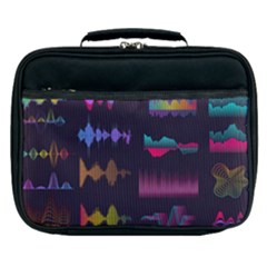 Colorful Sound Wave Set Lunch Bag by Bedest