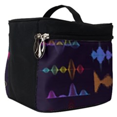 Colorful Sound Wave Set Make Up Travel Bag (small)