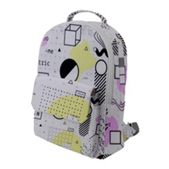 Graphic Design Geometric Background Flap Pocket Backpack (large)