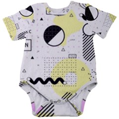 Graphic Design Geometric Background Baby Short Sleeve Bodysuit by Bedest