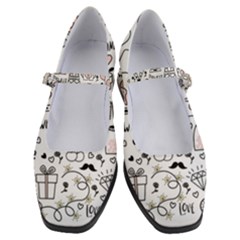 Big Collection With Hand Drawn Objects Valentines Day Women s Mary Jane Shoes by Bedest