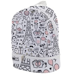 Big Collection With Hand Drawn Objects Valentines Day Zip Bottom Backpack by Bedest