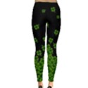 Fall Clover Leafs Black St Patricks Day Leggings  View2