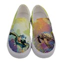 Colorful Turtles Fish Sea Animal Shells Womens Canvas Slip Ons View1