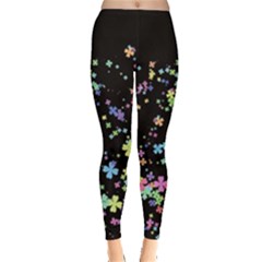 Colorful Clover Shamrock Handraw Leggings 