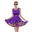 Pixeled Puzzle Print Indigo Skater Dress View1