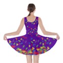 Pixeled Puzzle Print Indigo Skater Dress View2