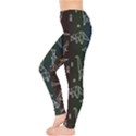 Origami Dinosaur Dark Gray Leggings  View3