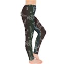 Origami Dinosaur Dark Gray Leggings  View4