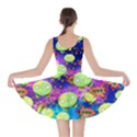Mooncake Space Purple Blue Space with Cute Rocket Skater Dress View2
