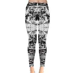 Black Abstract Leggings  by CoolDesigns