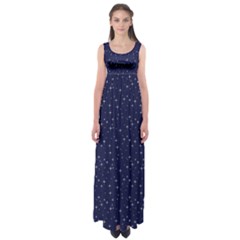 Starry Blue Night Empire Waist Maxi Dress