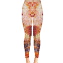 Elegant Fashion Light Tan Autumn Leaves Fall Leggings  View1