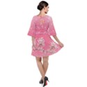 Blossom Pinky Japanese Style Cherry Blossom Velour Kimono Dress View2