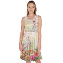 Garden Floral Light Yellow Spring Flowers Knee Length Skater Dress With Pockets View1