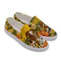 Yellow & Orange Hot Cute Cat Animals Tiger Pattern Womens Canvas Slip Ons View3