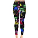 Cool Shark Face Colorful Stretchy Leggings View1