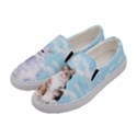 Lovely Cats Pattern Sky Blue Womens Canvas Slip Ons View2