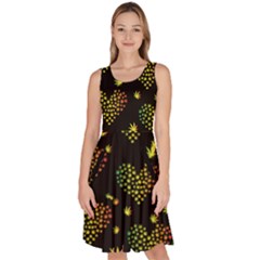 Cannabis Morogoro Black Heart Marijuana Knee Length Skater Dress With Pockets