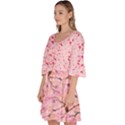 Blossom Japanese Style Pink Velour Kimono Dress View2