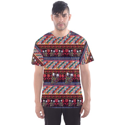 Cool Aztec Print Brown Owls Men s Sports Mesh Tee by CoolDesigns
