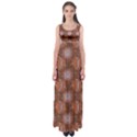 Brown Composition with Sun and Moon Empire Waist Maxi Dress View1