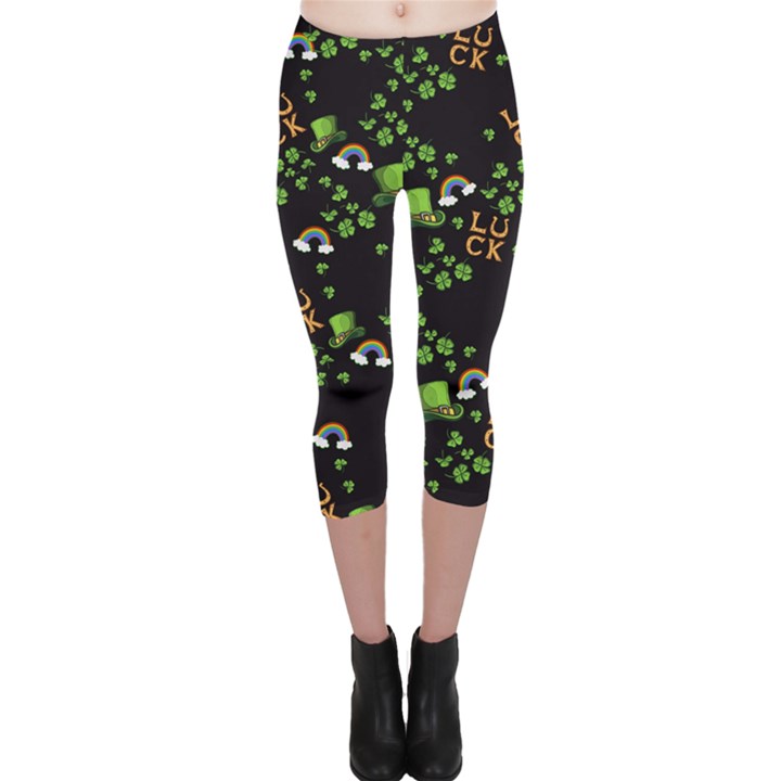 Shamrock n Hats Capri Leggings 