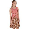Chocolates Fall Pink Candy Knee Length Skater Dress With Pockets View3
