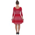 Red Sweater Quarter Sleeve Skater Dress View2