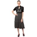 3060 - Black Cat Dot Keyhole Neckline Chiffon Dress View1