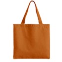 Cute French Bulldog Face Dark Orange Zipper Grocery Tote Bag View2