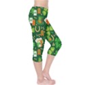 Happy St Patrick Shamrock Handraw Capri Leggings  View4