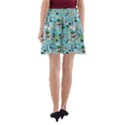 Chemistry Science School Print Pale Turquoise A-Line Pocket Skirt View2