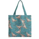 Light Blue Chiwawa Chihuahua Pet Zipper Grocery Tote Bag View2