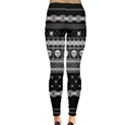 White Aztec Skulls Black Stretchy Leggings  View2