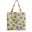 Shamrock Plum St Patrick s Day Zipper Grocery Tote Bag View1