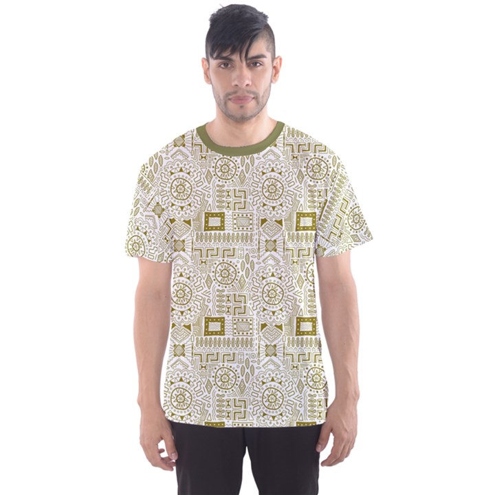 Olive Aboriginal Indigenous African Men s Sport Mesh Tee