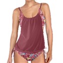 Red Floral Purple Floral Tankini Set View1
