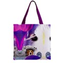 Violet Golden Retriever Dog Space Zipper Grocery Tote Bag View1