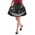 Trumpet Musical Black Music Piano A-Line Pocket Skirt   View1