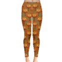 Dark Khaki Autumn Fall Tree Leggings  View1