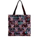 Cute Easter Pug Bunny Colorful Pink Zipper Grocery Tote Bag View2
