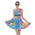 Rainbow Love Roller Blade Print Double Sided Skater Dress View1