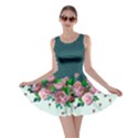 Vintage Roses Dark Cyan Skater Dress View1